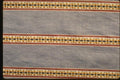 192080 Red And Yellow Stripes On Denim A4 Photo Print