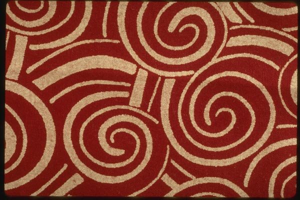 192082 Red And White Circular Pattern A4 Photo Print