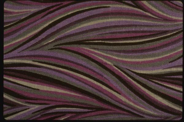 192084 Purple, Green And White Swirling Lines On Black A4 Photo Print