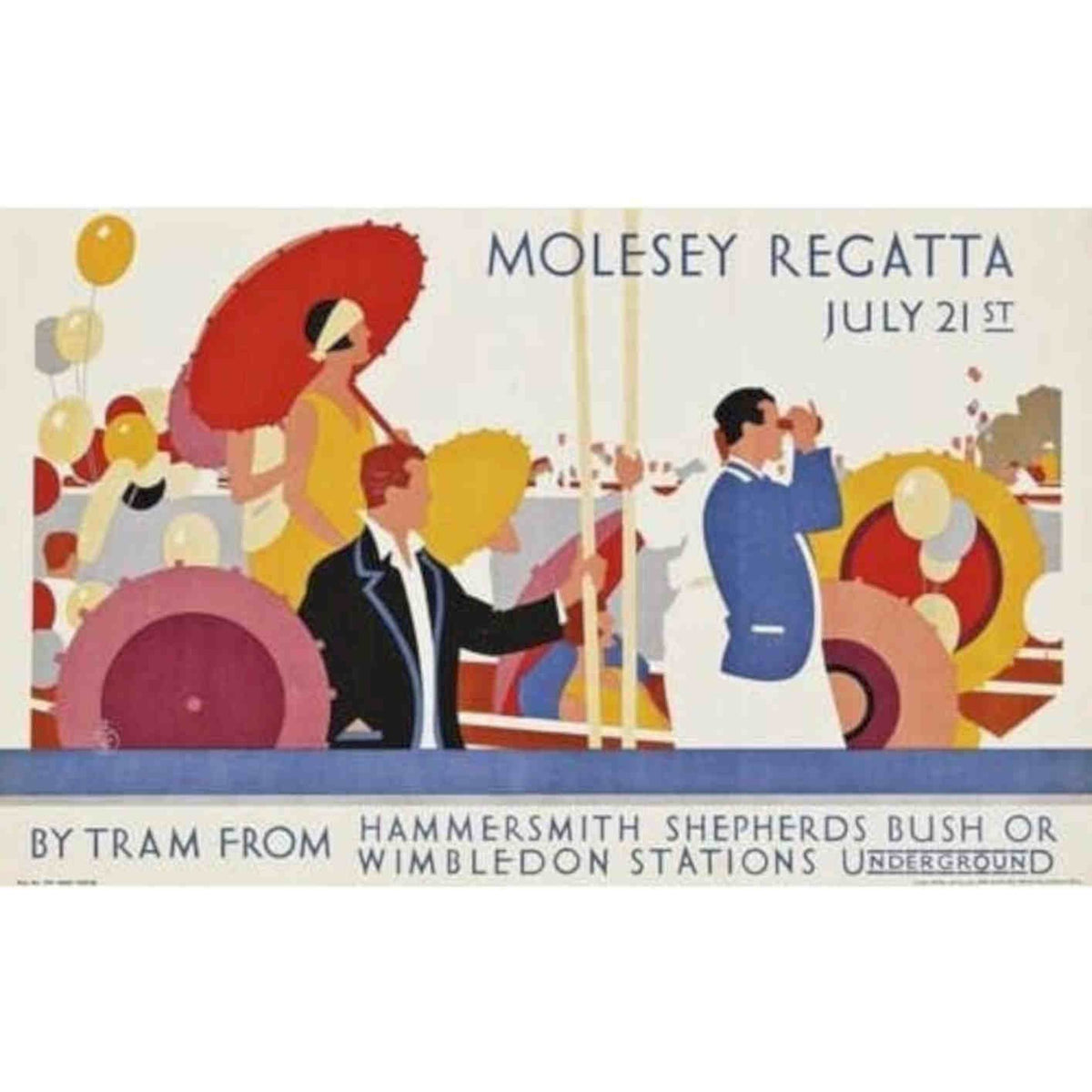 1920s Molesey Regatta Promotional V Vintage Retro Advert Poster A4 Photo Print
