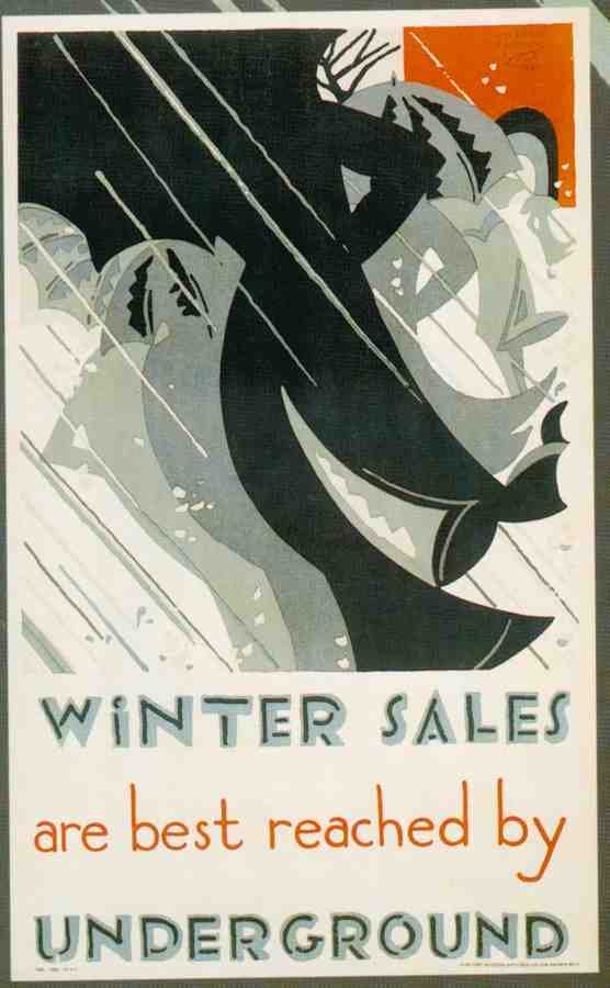 1921 Winter Sales London Advert A4 Photo Print