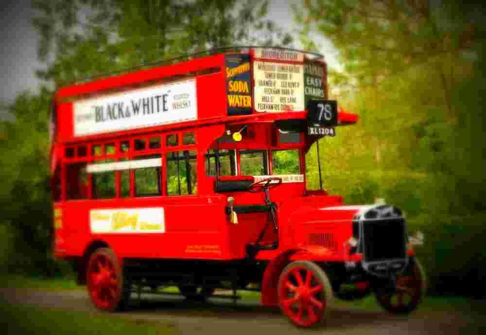 1922 Tilling Stevens TS3A Open Top Double Deck Bus A4 Photo Print