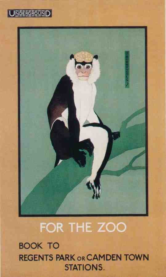 1922 Zoo London Advert A4 Photo Print