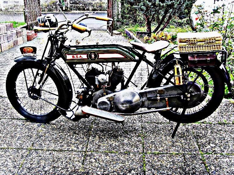 1922 bsa motorbike A4 Photo Print