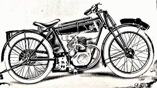 1922 s2 3 motorbike A4 Photo Print
