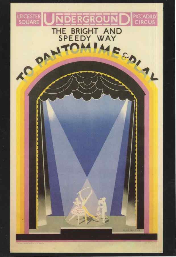 1925 to pantomime play london theatre train underground 160419 A4 Photo Print