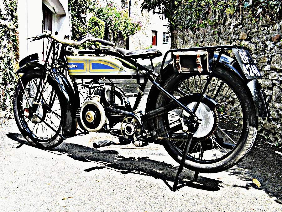 1926 Douglas motorbike A4 Photo Print