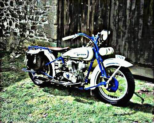 1926 Harley Modelj motorbike A4 Photo Print