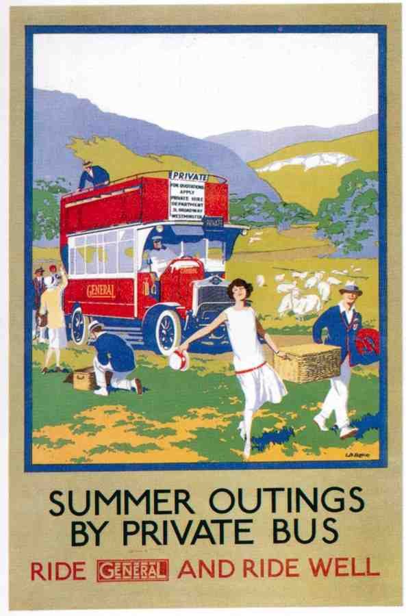 1926 Summer Outings London Advert A4 Photo Print