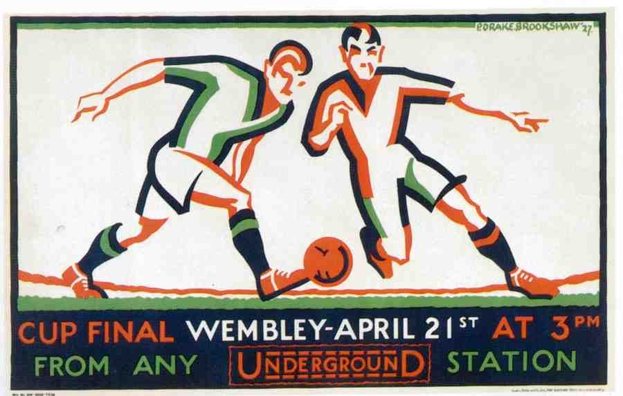 1927 Cup Final London Advert A4 Photo Print