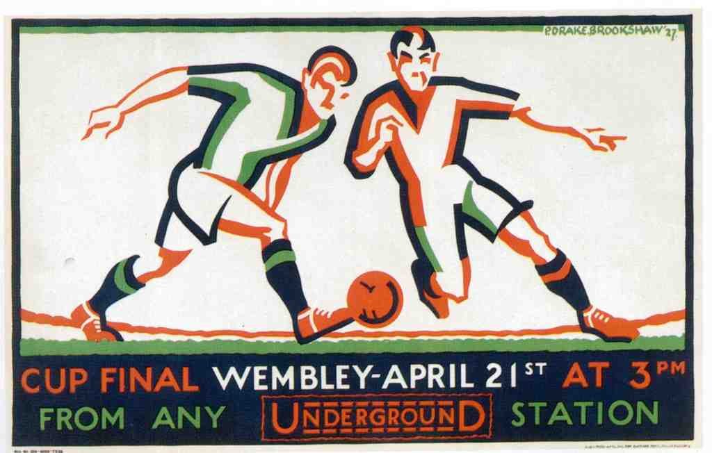 1927 Cup Final London Vintage Advert A4 Photo Print
