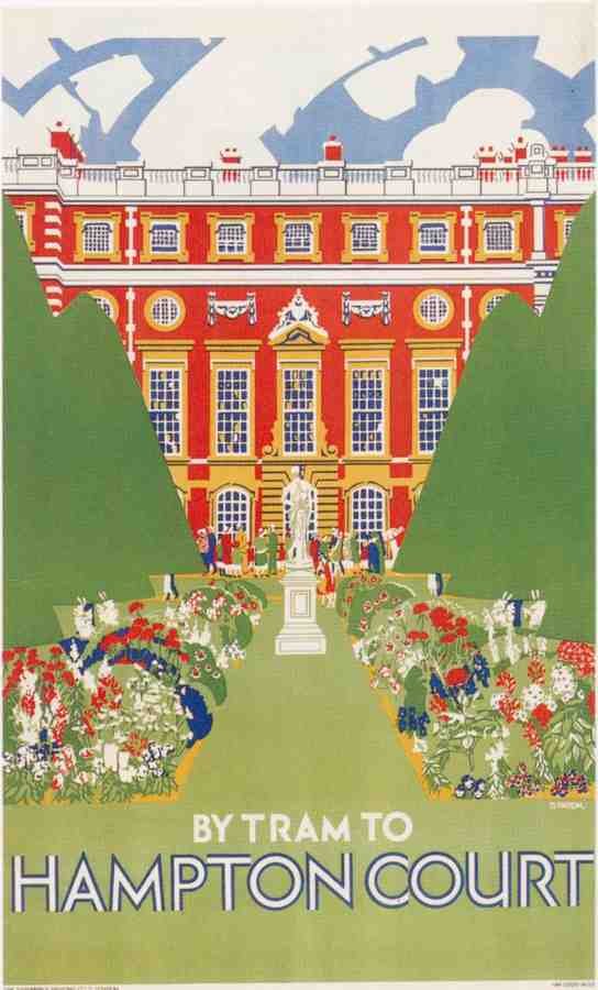 1927 Hampton Court London Advert A4 Photo Print