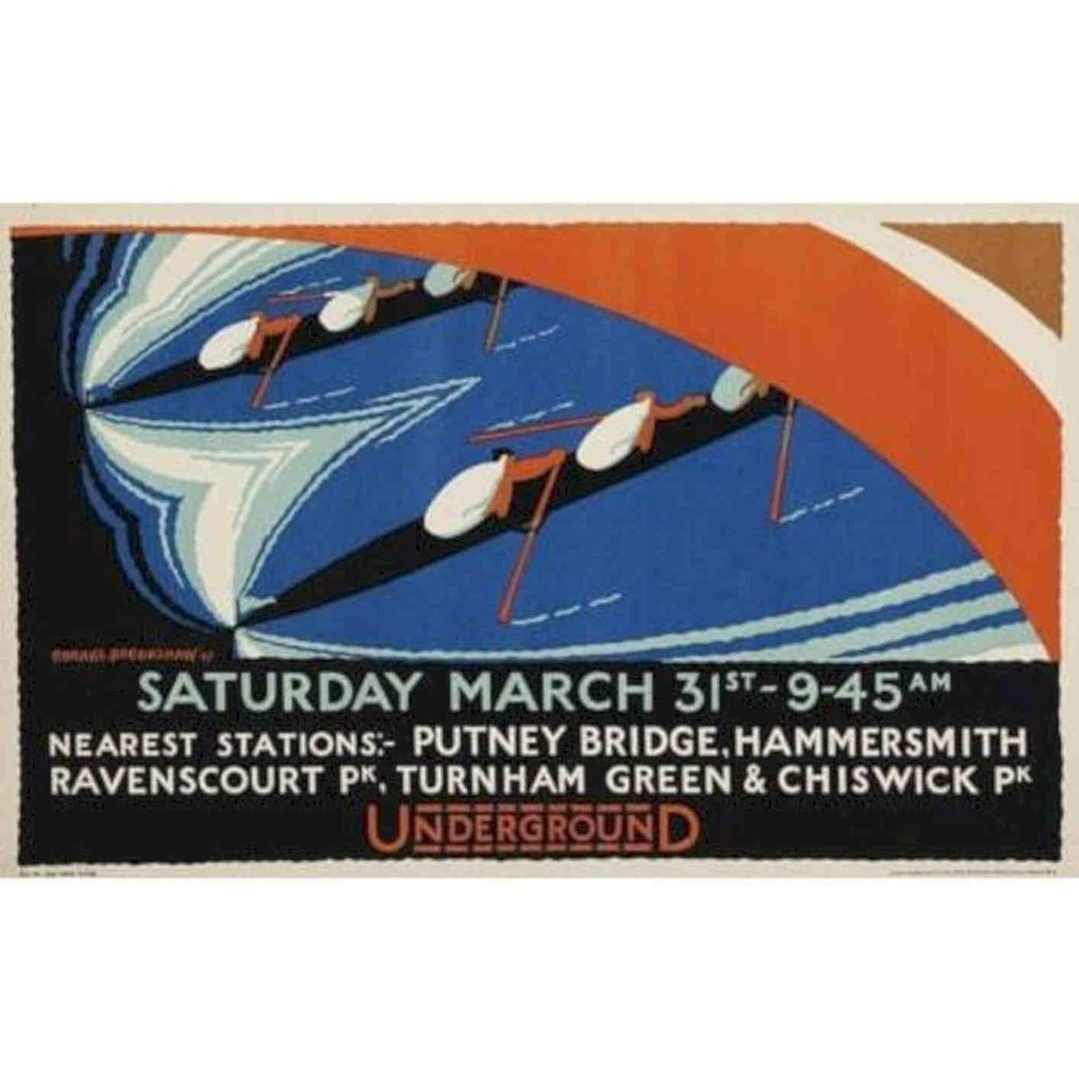 1928 University Boat Race Ar Vintage Retro Advert Poster A4 Photo Print