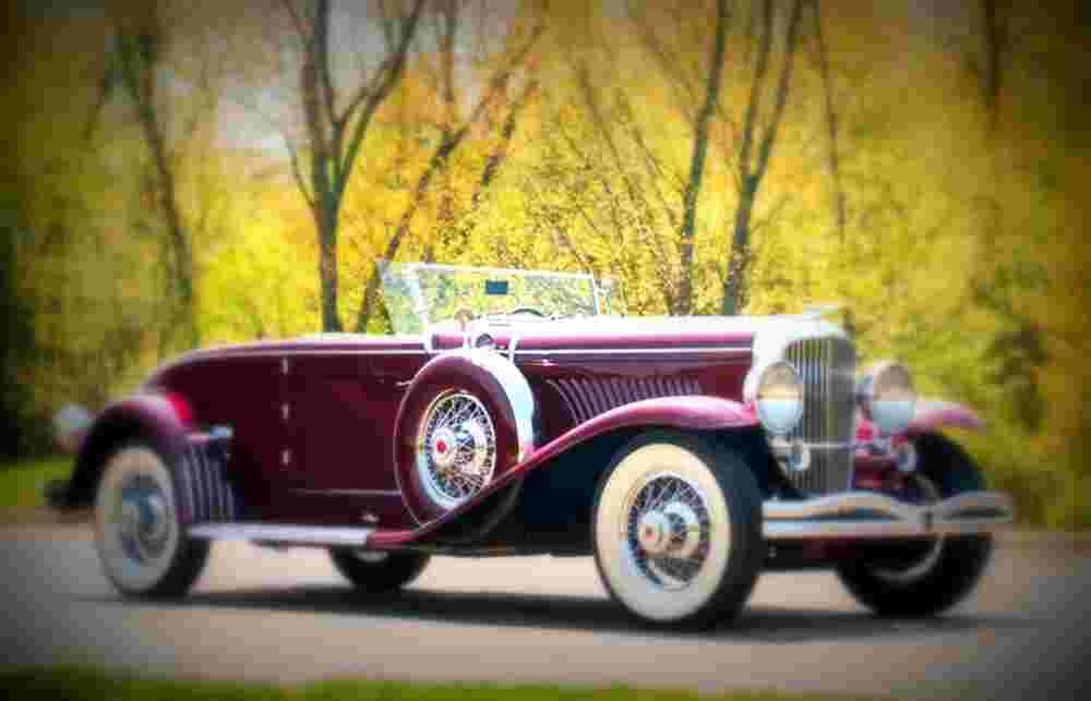 1929 Duesenberg Model J Disappearing Top Convertible Coupe Murphy A4 Photo Print