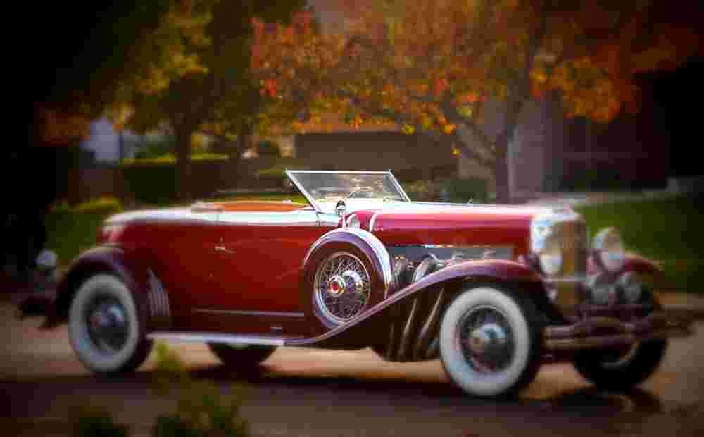 1929 Duesenberg Model J414 Disappearing Top Torpedo Convertible Coupe Murphy A4 Photo Print