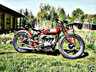 1929 Indian Scout 101 motorbike A4 Photo Print