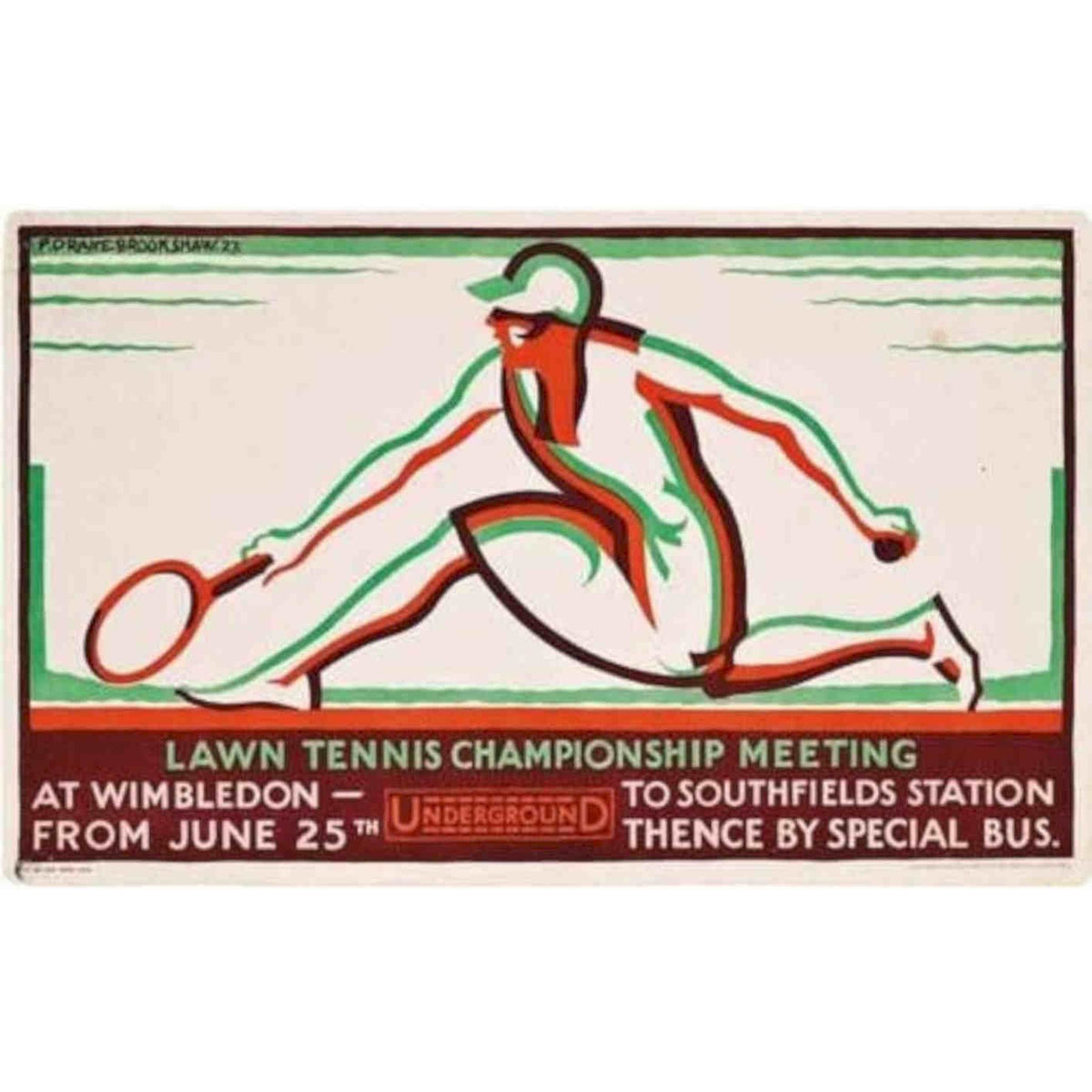 1929 Wimbledon Tennis Championships Promotional Vintage Retro Advert Poster A4 