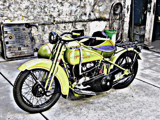 1929 harley davidson motorbike A4 Photo Print