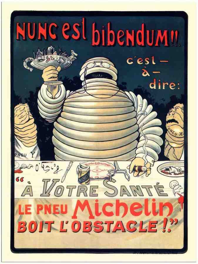 193 bibendum michelin man o gallop 1896s 2 Vintage Advert A4 Photo Print