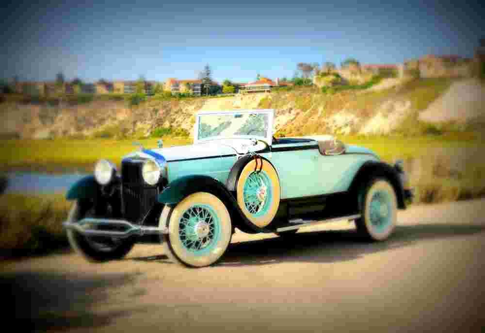 1930 Lincoln Model L Convertible Roadster A4 Photo Print