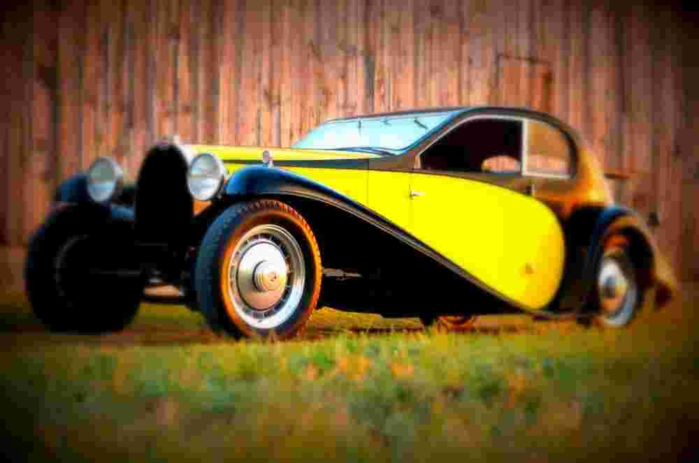 1930 bugatti type 46 superprofile coupe A4 Photo Print