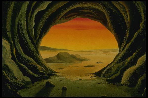 193004 Desert Seen From Inside Cave A4 Photo Print