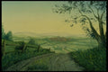 193009 Country Lane With Hamlet In Distance A4 Photo Print