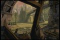 193021 Looking Through Fantasy City Ruins To Castle And Bridge A4 Photo Print