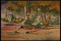 193025 Woodland Scene With Rocks And Boulders A4 Photo Print