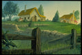 193048 Country Cottage Scene With Broken Fence A4 Photo Print