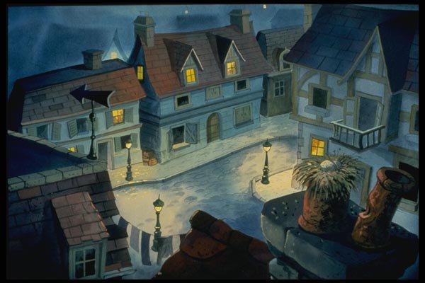 193052 Town Center From Above In Twilight A4 Photo Print