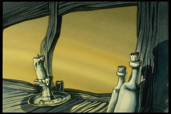 193055 Candle Stick And Two Bottles On Wooden Structure A4 Photo Print