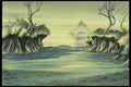 193061 Wide Path With Hut Showing Through Haze A4 Photo Print