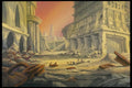 193070 Abandoned Town With Broken Masonry In Foreground A4 Photo Print