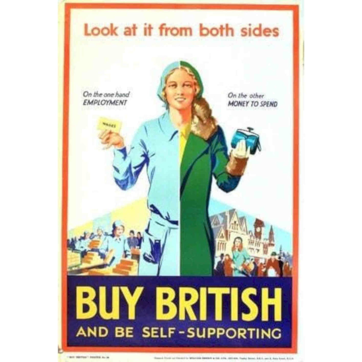 1930s Buy British 15 Rk 102 Vintage Retro Advert Poster A4 Photo Print