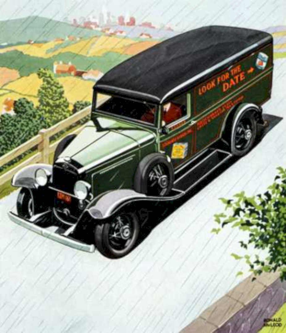 1930s Delivery Van Vintage Retro Advert Ads A4 Photo Print