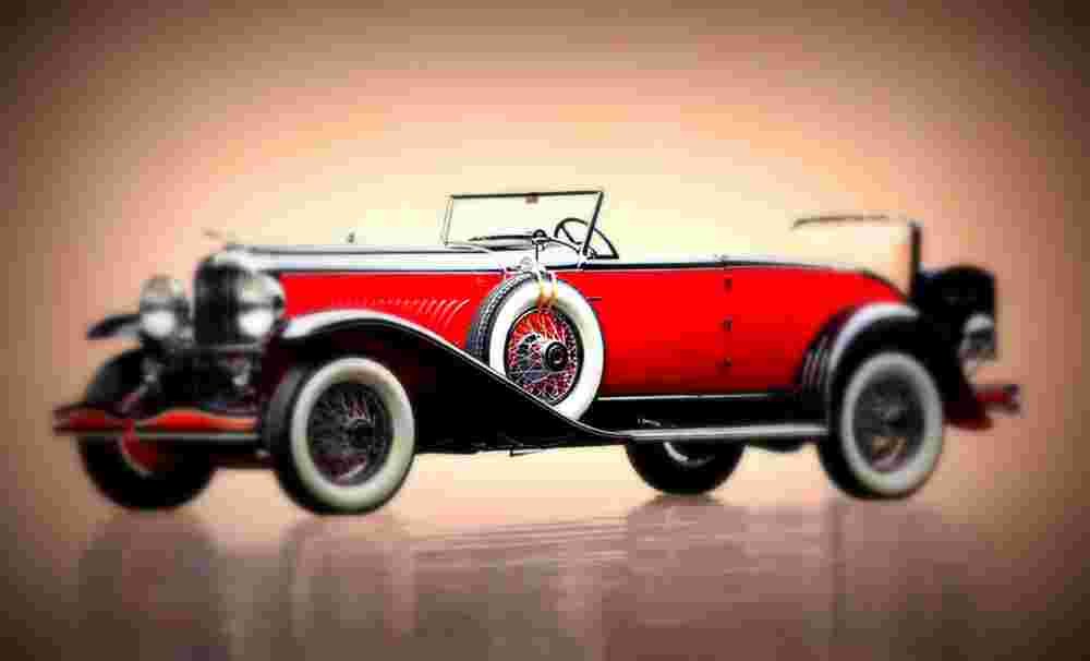 1931 Duesenberg Model J Disappearing Top Convertible Coupe Murphy A4 Photo Print