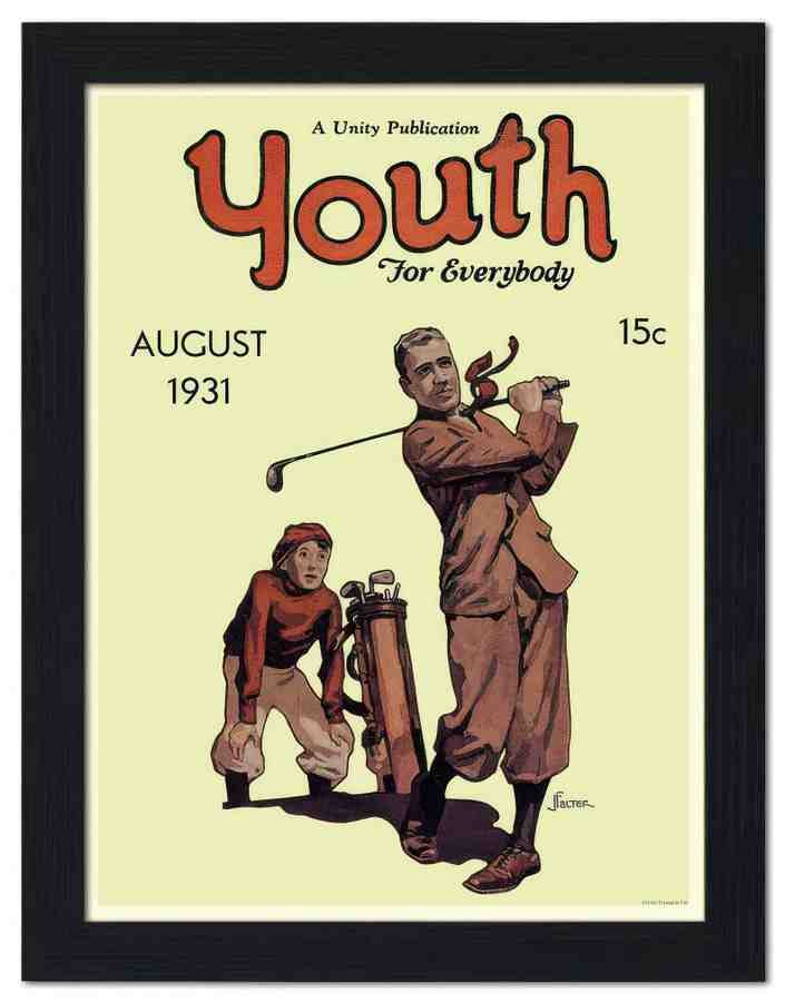 1932 youth golf 1930s 2 Vintage Advert A4 Photo Print