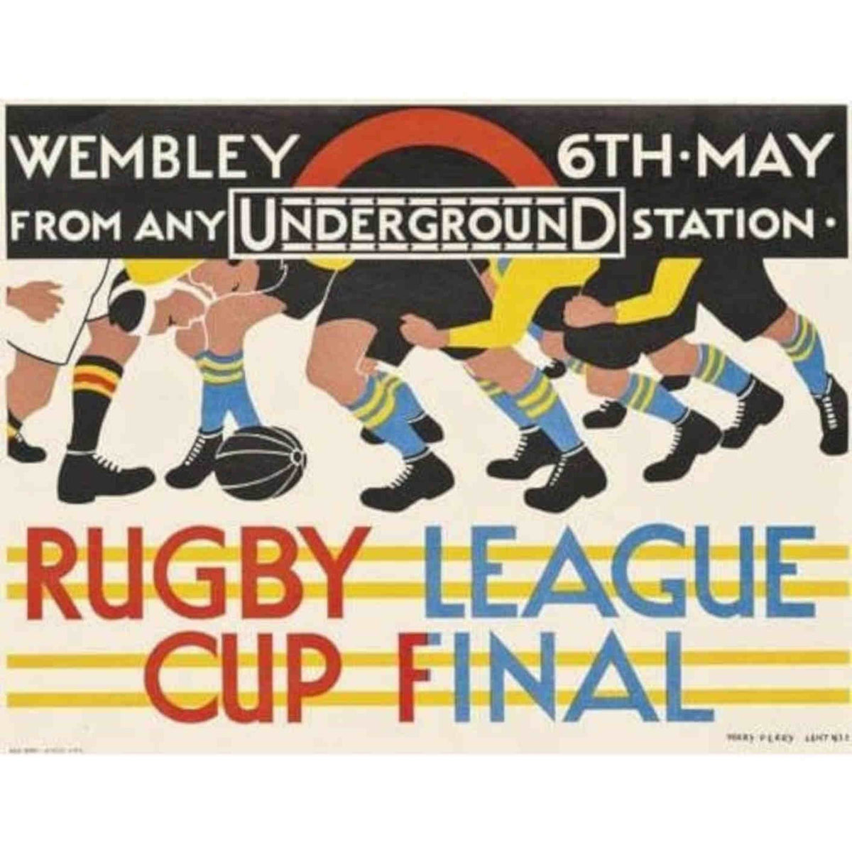 1933 Rugby League Challenge Cup Final Prin Vintage Retro Advert Poster A4 Photo