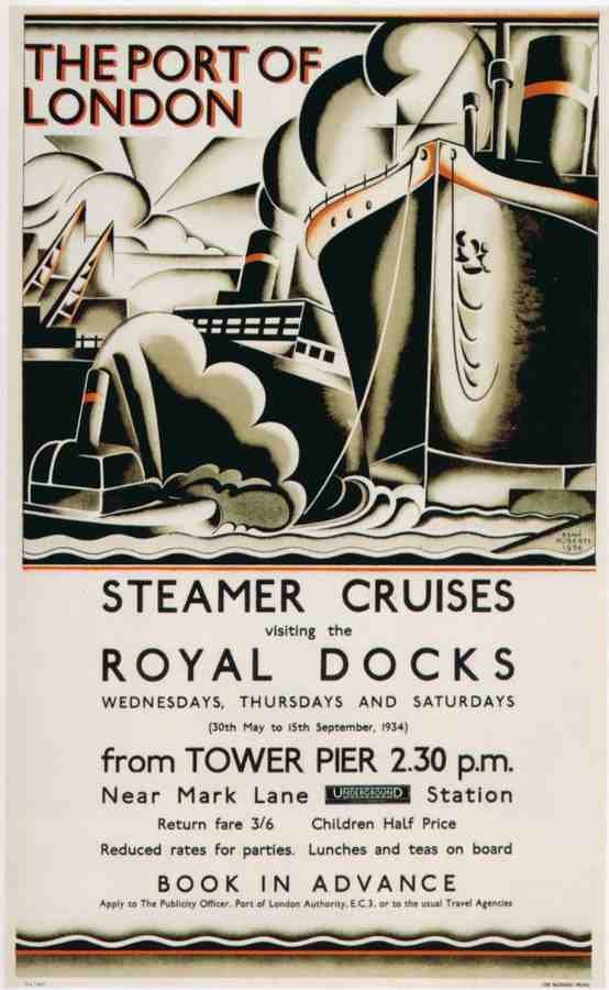 1934 Steamer Cruises London Advert A4 Photo Print