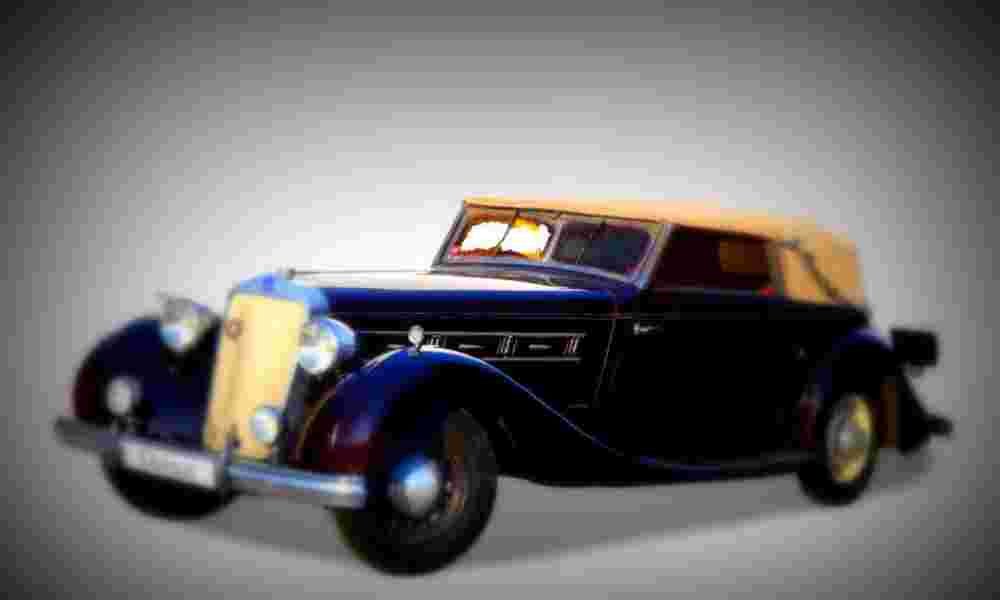 1936 Delage D8 Convertible de Villars A4 Photo Print