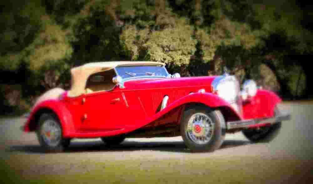 1936 Mercedes Benz 500K Sports Roadster Sindelfingen A4 Photo Print