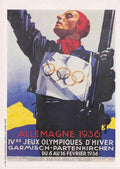 1936 winter olympic games allemagne poster 190699 A4 Photo Print