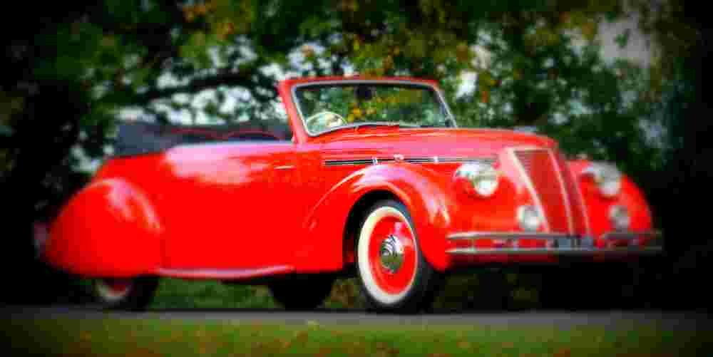 1937 fiat 1500 cabriolet A4 Photo Print