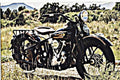 1937 harley davidson motorbike A4 Photo Print