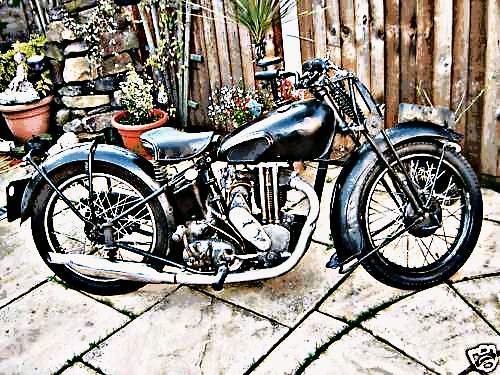 1937 sunbeam 8 motorbike A4 Photo Print