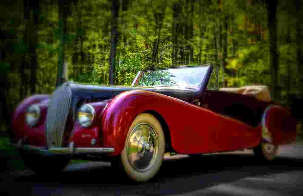 1938 Voisin C28 Cabriolet A4 Photo Print