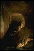 194000 Large Passage And Breakdown In A Grand Canyon Cave A4 Photo Print