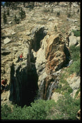 194015 Stream Goes Underground In Alpine Cave, California Sierras A4 Photo Print