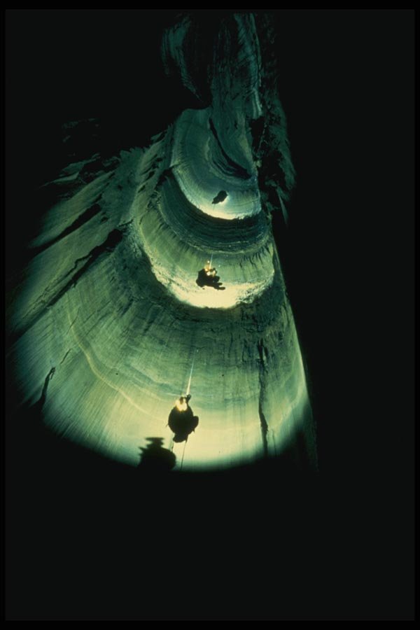 194039 Cavers Ascending 250' Pit, Virginia A4 Photo Print